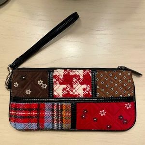 Vera Bradley Wristlet Plaid Patchwork RARE